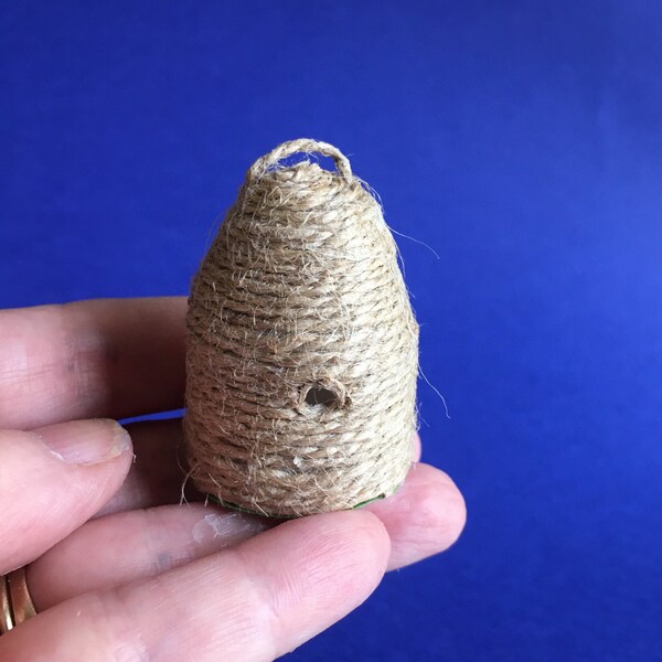 Miniature Bee Skep, Dollhouse Garden Miniature, Beehive