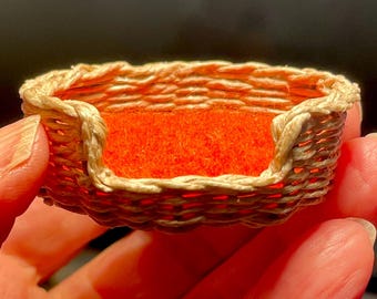 Miniature Wicker Pet Bed
