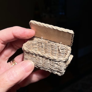 Miniature Wicker toy chest / storage hamper