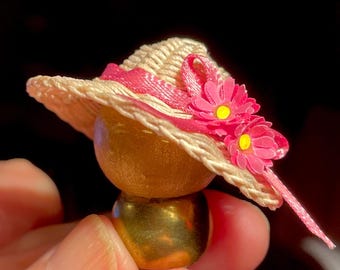 Victorian Miniature Woven Sunbonnet hat