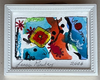 Original Abstract Miniature Painting