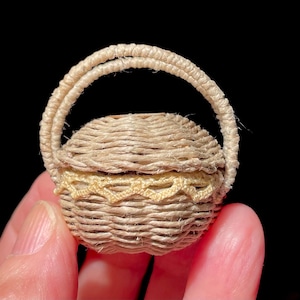Mini Sewing basket with Lace Trim