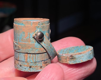 Miniature Firkin Bucket for Dollhouse