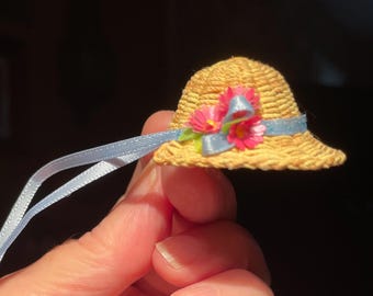 Victorian Miniature Woven Sunbonnet hat