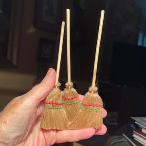 Miniature broom for dollhouse