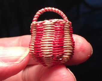 Miniature  Striped Basket