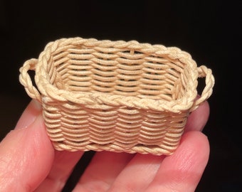 Miniature Handwoven Square Storage Basket