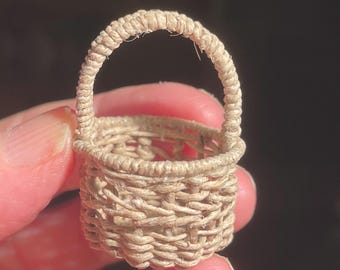 Miniature Basket for Dollhouse