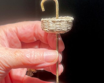 Miniature Cane Berry Picking Basket