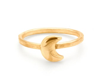 Maan stapelen Ring | Goud