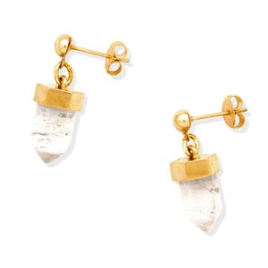 Kristall Post Ohrringe | Gold & Silber