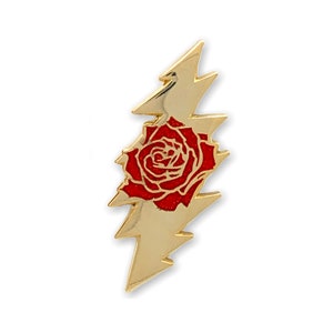 Rose & Bolt Logo Pin | Gold