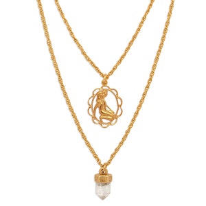 Zodiac Crystal Charm Necklace ~ Gemini