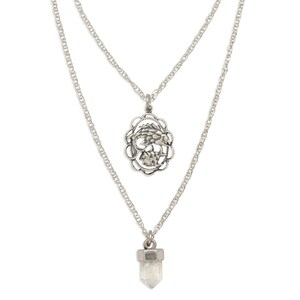 Zodiac Crystal Charm Necklace ~ Pisces