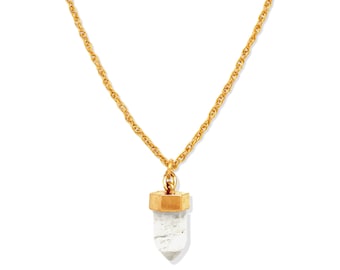 Collar de gargantilla de cristal / Oro