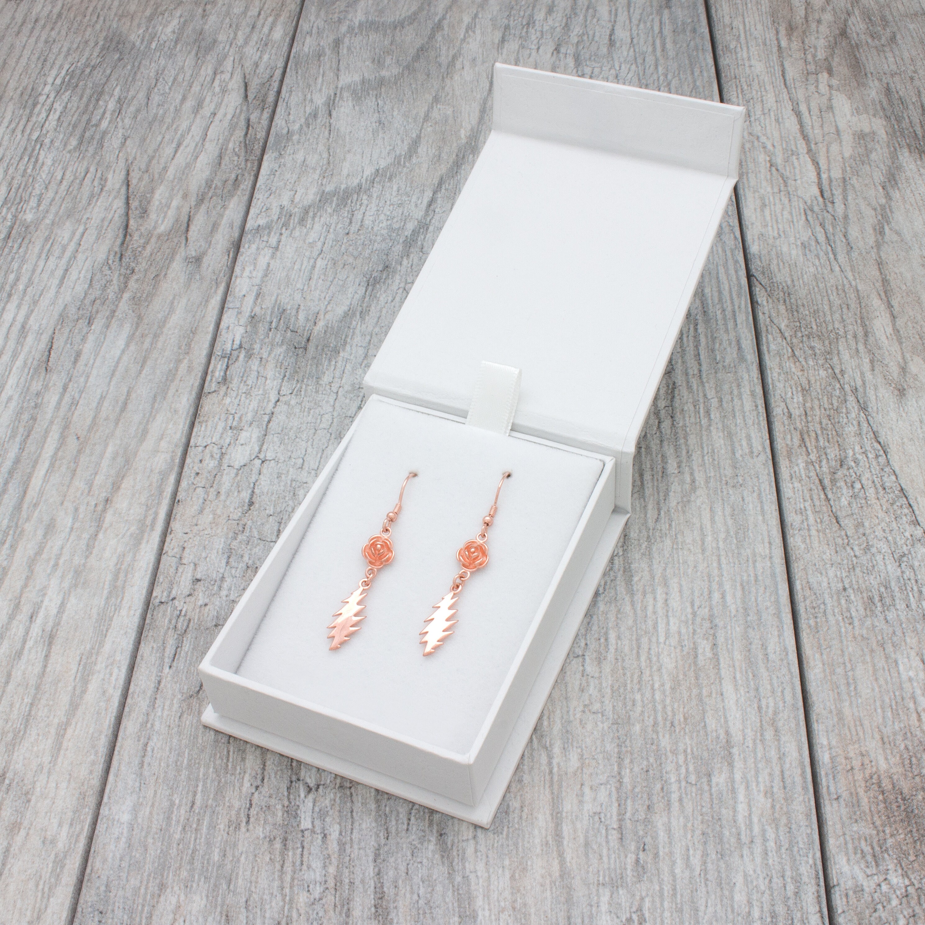 Grateful Dead Delilah Jones Earrings Rose Gold Etsy UK