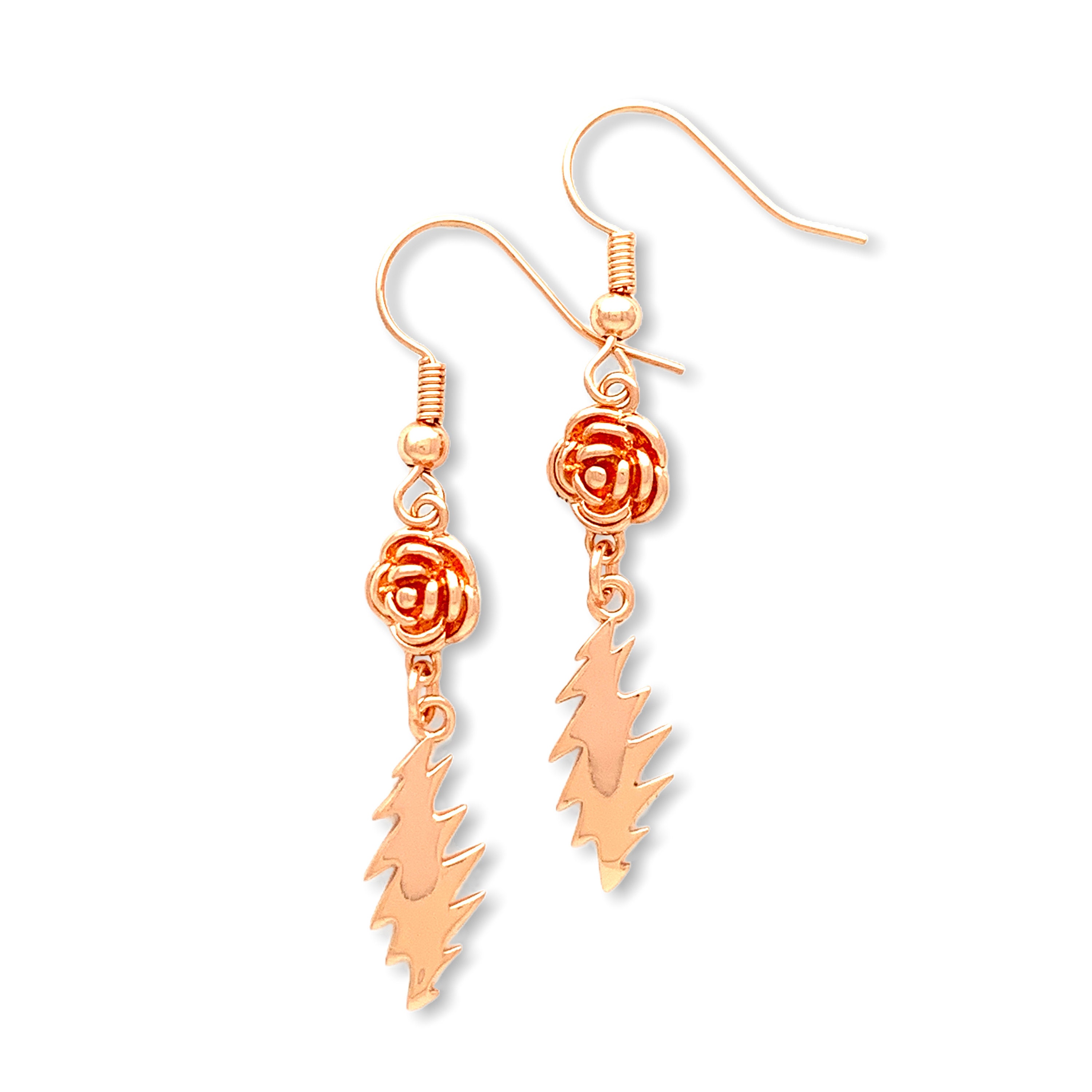 Grateful Dead Delilah Jones Earrings Rose Gold Etsy UK