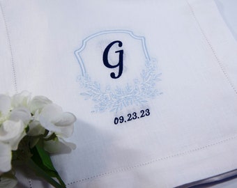 Wedding Reception Bundle - Monogrammed Table Runner,  Server Cloths, Dinner Napkins