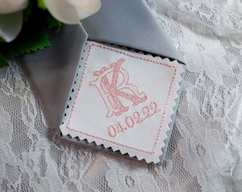Groom's Tie Tag Monogrammed, Customized