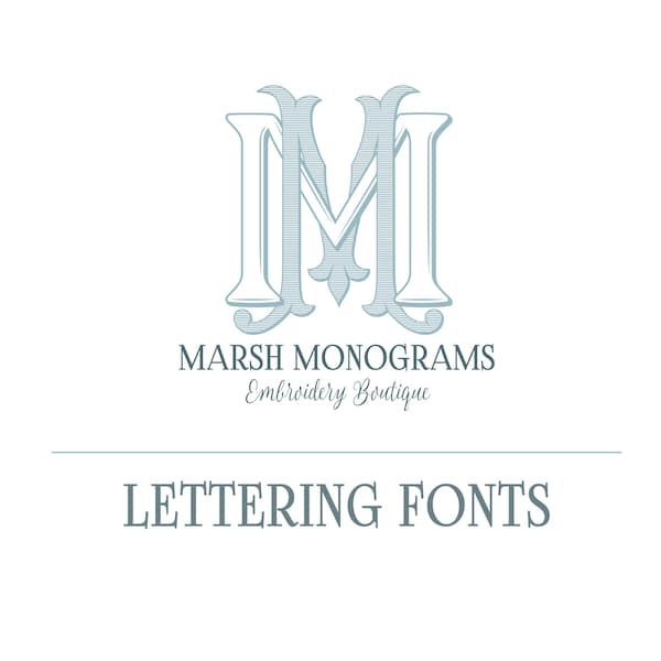 Lettering Fonts Selections ~ for display only