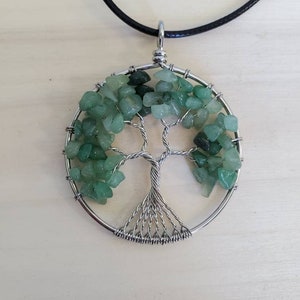 Celtic Tree of Life, Tree of Life pendant, Green Aventurine Tree of Life pendant, Wire Wrapped Tree of Life pendant, Family Tree Jewelry