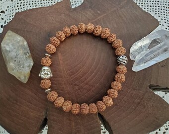 Rudraksha bracelet, Buddha rudraksha bracelet, yoga bracelet, meditation bracelet