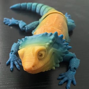 Lagarto impresso em 3D – Modelo de réptil articulado