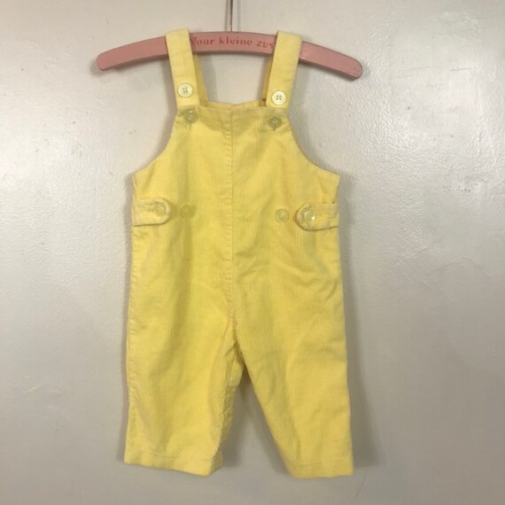 yellow corduroy overalls