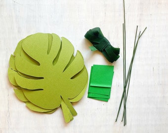 DIY Craft Kit- Paper Monstera Craft Kit, DIY Plants , Kit for Teens Adults Kids, Plant Lover DIY Kit, Paper Plants Kit, Handmade Christmas