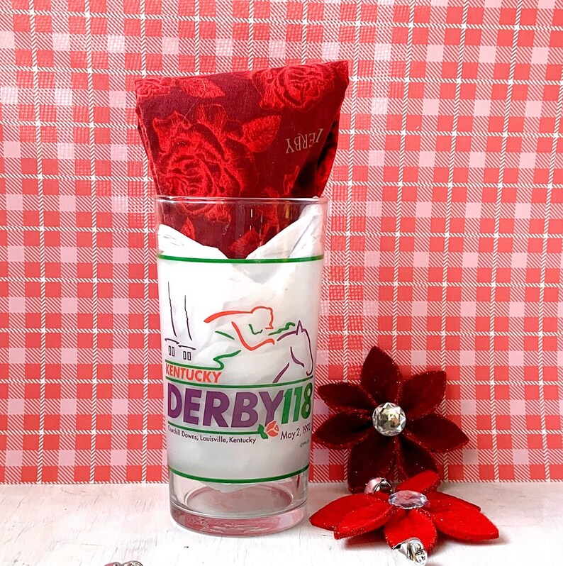 for Boyfriend Gift Box for Dad KY Derby Glass Christmas Gift Set For Men Gift for Horse Lover Kentucky Derby Necktie Glass Set