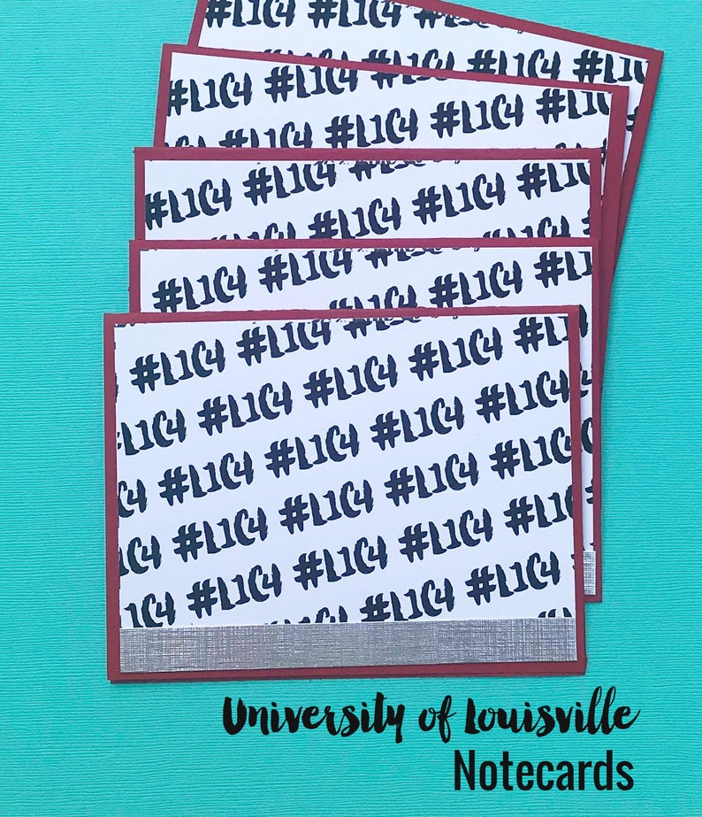 Custom Notecards University of Louisville Stationery KY Personalized Gift Kentucky Gift Football Basketball L1C4 Louisville Cardinals