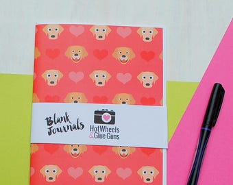 Back to School Handmade Journal- Dog Print, Cute Teacher Gift, Cute School Supplies, Gift for Dog Mom, Gift for Dog Dad, Handmade Blank Note