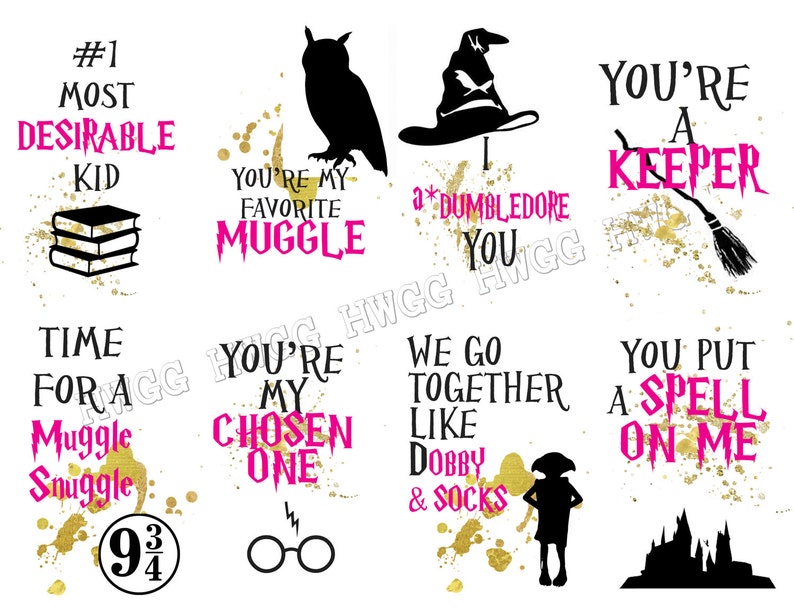 Harry Potter Lunch Box Notes Back to School Lunch Box Cards Etsy