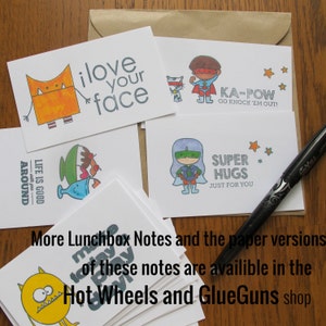 Printable Lunchbox Notes- Back to School Lunch, Instant Digital Download,Emoji Cards,Kids Lunch Notes, Lunchbox Notes Printable image 4