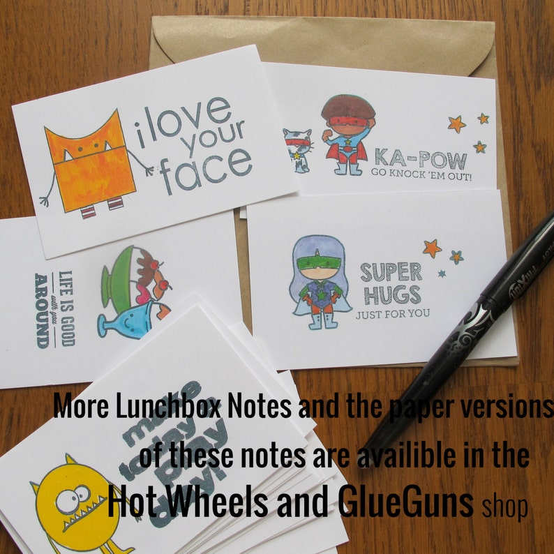 Printable Lunchbox Notes- Back to School Lunch, Instant Digital Download,Emoji Cards,Kids Lunch Notes, Lunchbox Notes Printable image 4