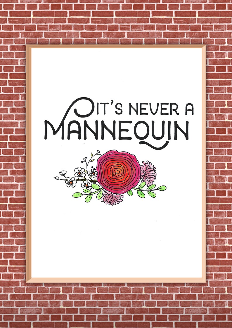 Murderino Wall Print It's Never a Mannequin, 8x10 My Favorite Murder Wall Art, MFM print, SSDGM, Bedroom Wall Art, Funny Gift for Her image 1