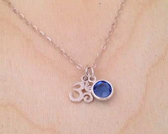 Silver Om Necklace, Graduation Gift, Friend Gift, Personalized Jewelry, Spiritual Jewelry, Meditation, Zen, Namaste, yoga necklace, tiny om