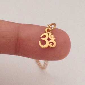 Gold Rose Gold Om Neckalce, Sterling silver Ohm, Yoga Jewelry, Yoga Charm, Mediation, Spiritual, Gift for Her, Om Pendant, namaste, Zen