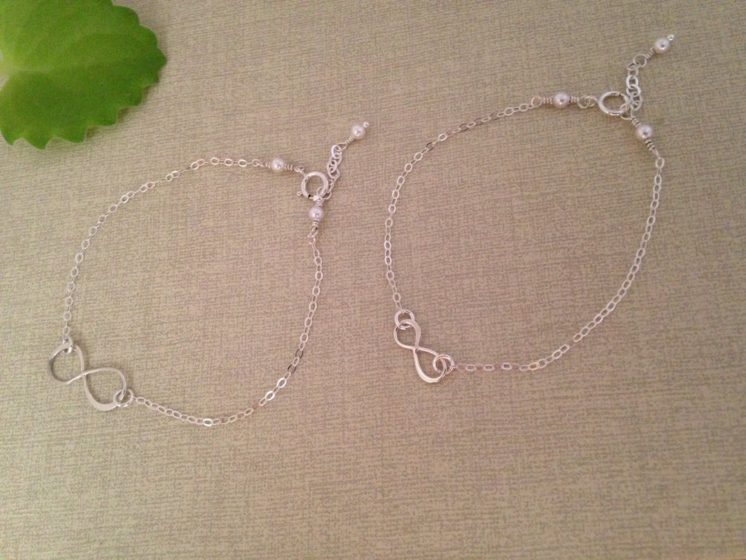 Motherdaughter Bracelet Setinfinity Bracelet Setmother Etsy