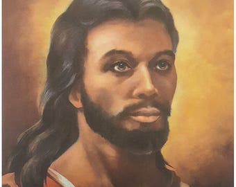 pic Art Black Jesus On The Cross black jesus art etsy