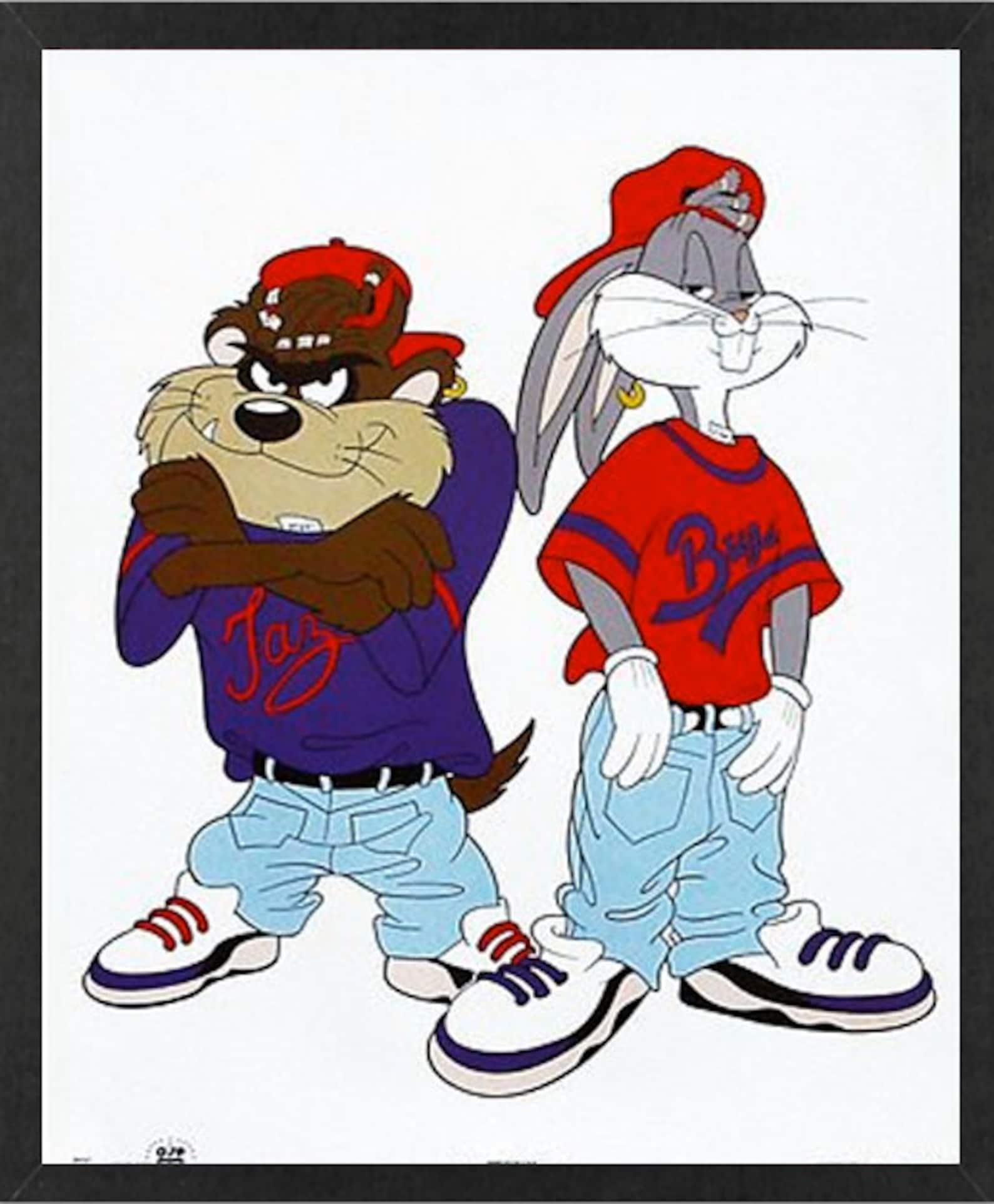 90s Hip Hop Looney Tunes Bugs and Taz Kris-Kross Vintage | Etsy