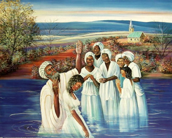 Vintage River Baptism by Jensen Black African American | Etsy