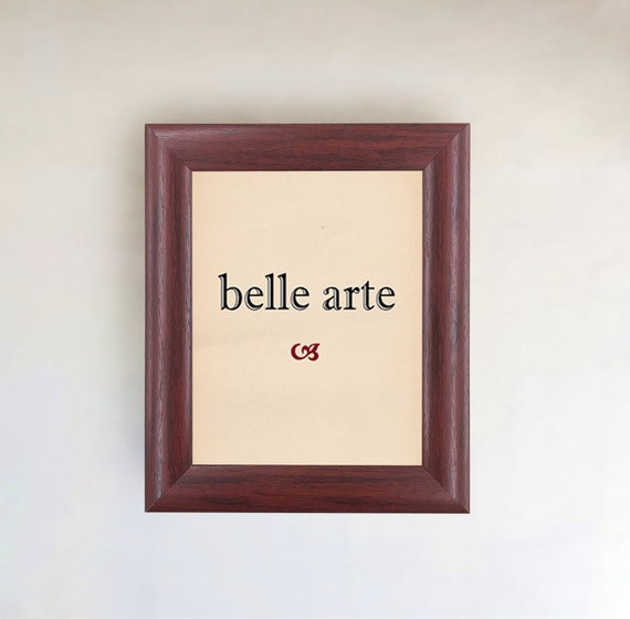 mahogany picture frame sizes