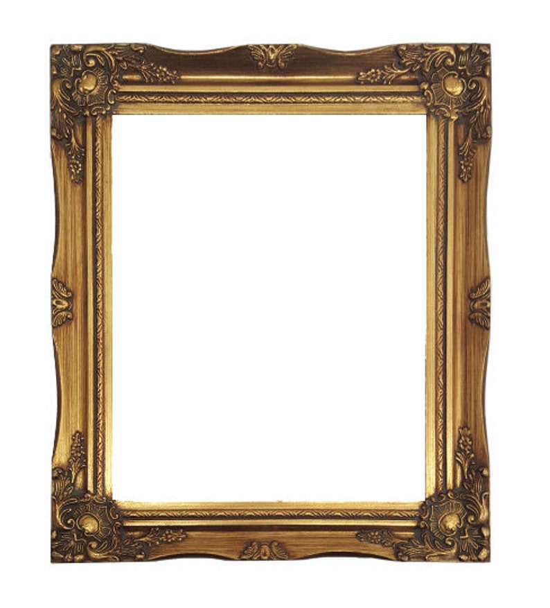 Ornate Baroque Gold Painted Wooden Frame Sizes 5x7 8x10 Etsy