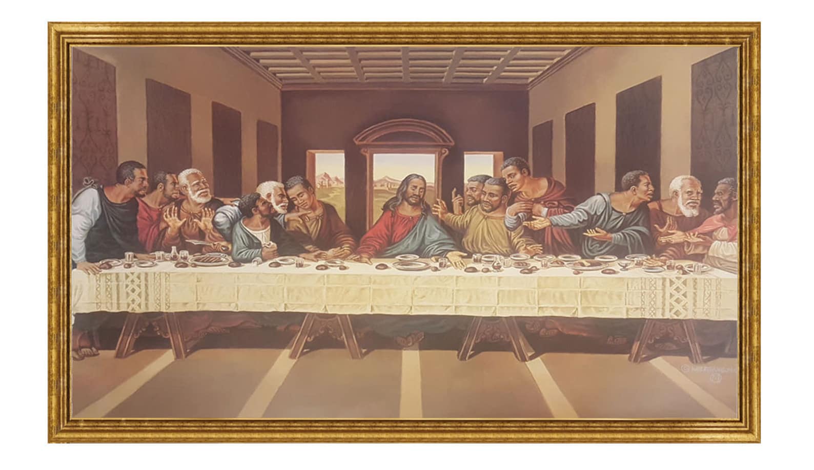 The Black Last Supper 20x32 Religious Vintage Black Art Print. | Etsy