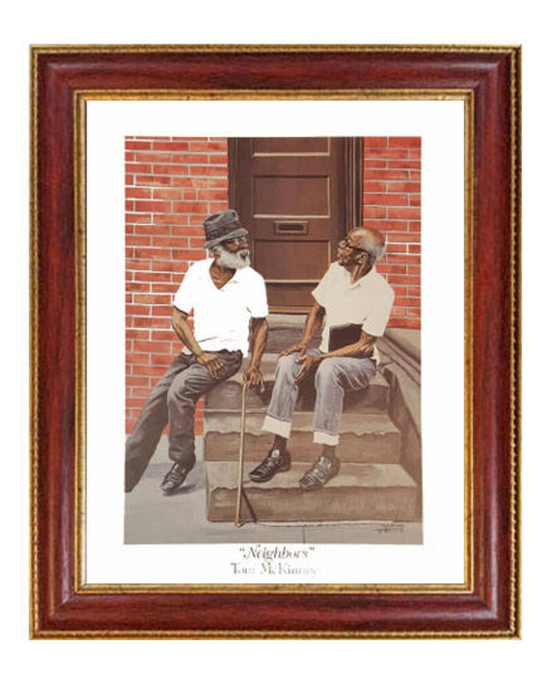 Neighbors by Tom Mckinney Vintage 8x10 Black Art Print. or Etsy
