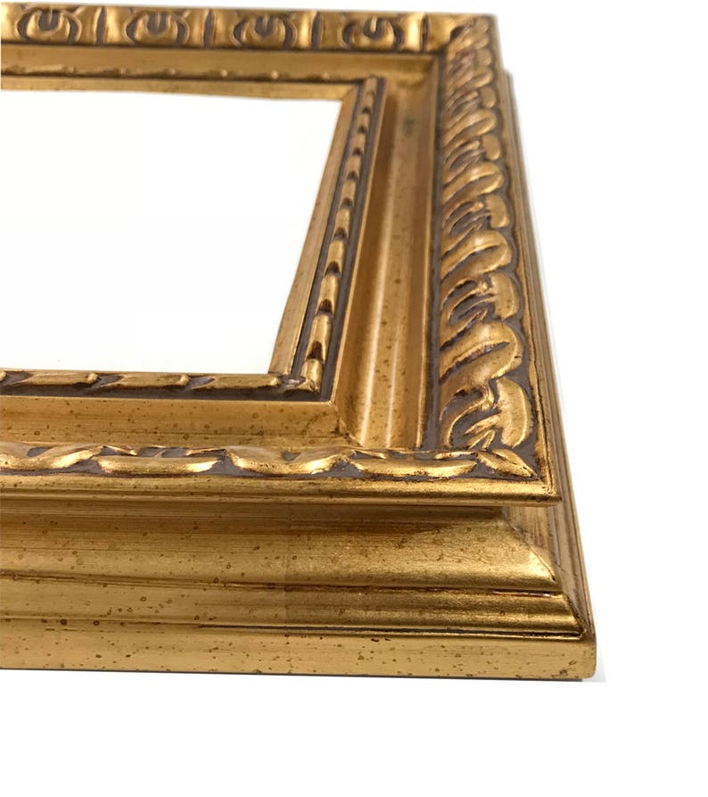 Art Deco Gold Ornate Framed Wall Mirror 8 x 10