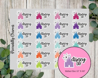 Disney Day Stickers | Set of 24 Disney Day Planner Stickers