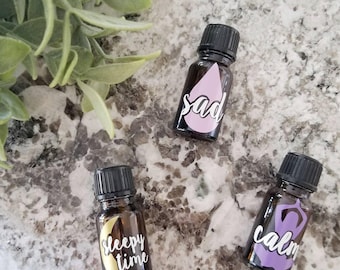 Essential Oil Bottle Vinyl Image Labels - Glass Bottle Labels - Roller Ball Labels