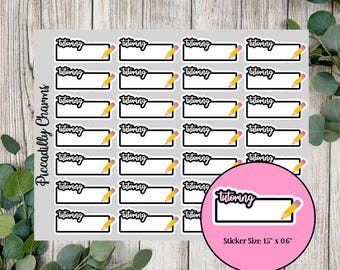 Tutoring Script Box Stickers | Set of 28 Tutoring Planner Stickers